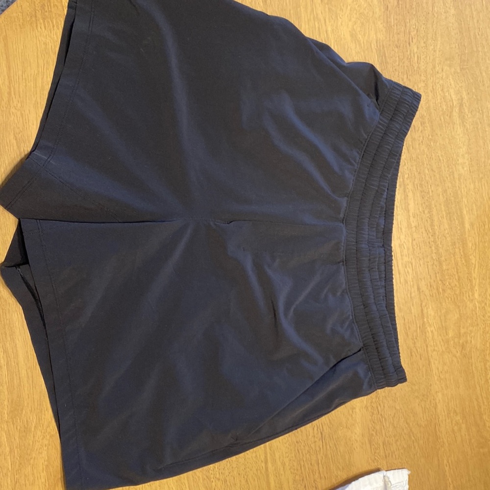 Black Lululemon 5” linerless shorts size M